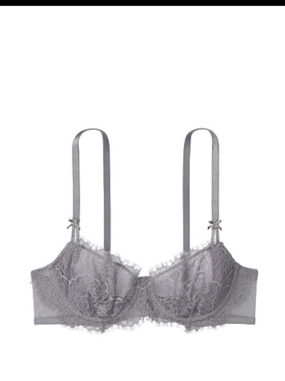 Victoria's Secret Silver Lace Demi Underwire Bra